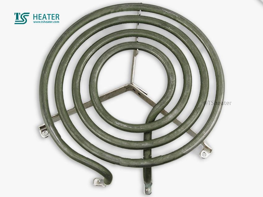 Heating tube for frying pan
